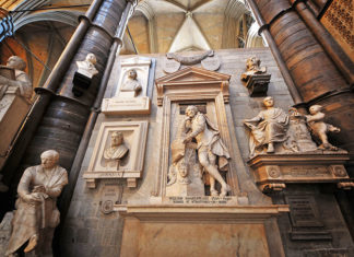 Poet's Corner in Westminster Abbey, London. Credit: Westminster Abbey