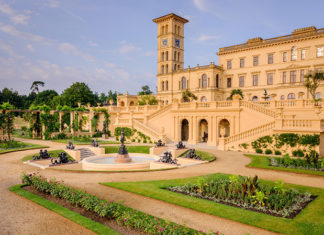 Queen Victoria's Garden terrace Osborne House, Isle of Wight